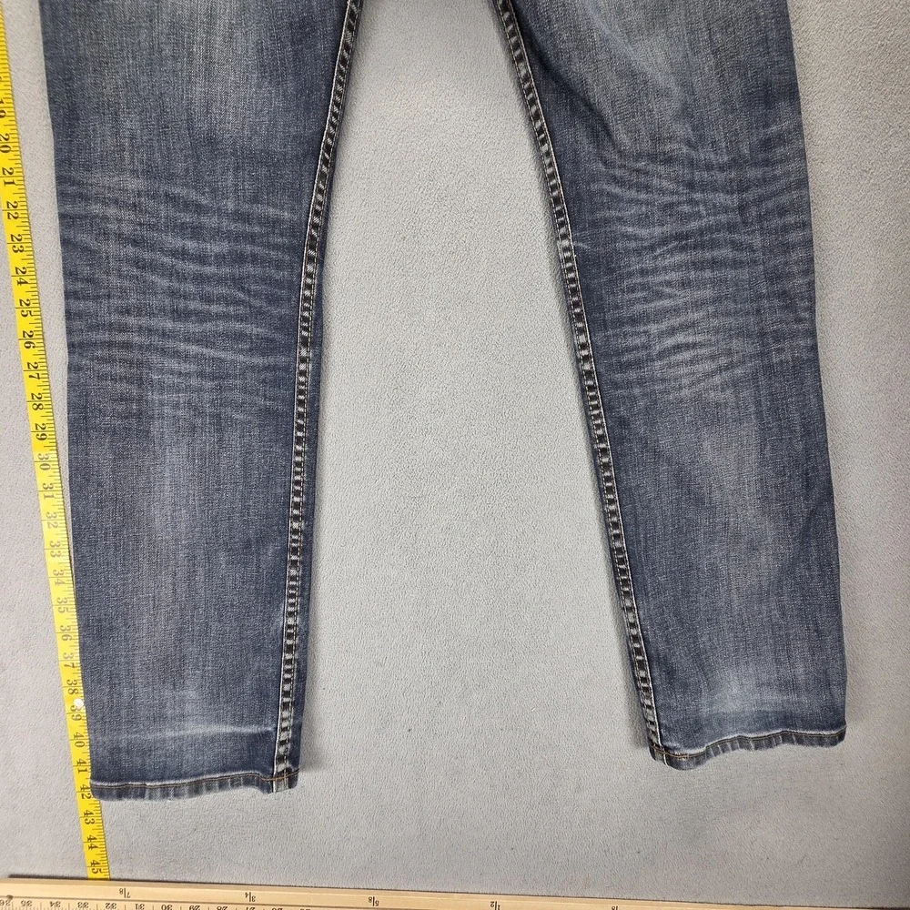 Vintage Levis 504 Jeans Mens 33x32 Blue Straight Engineered Honeycomb Zip Fly